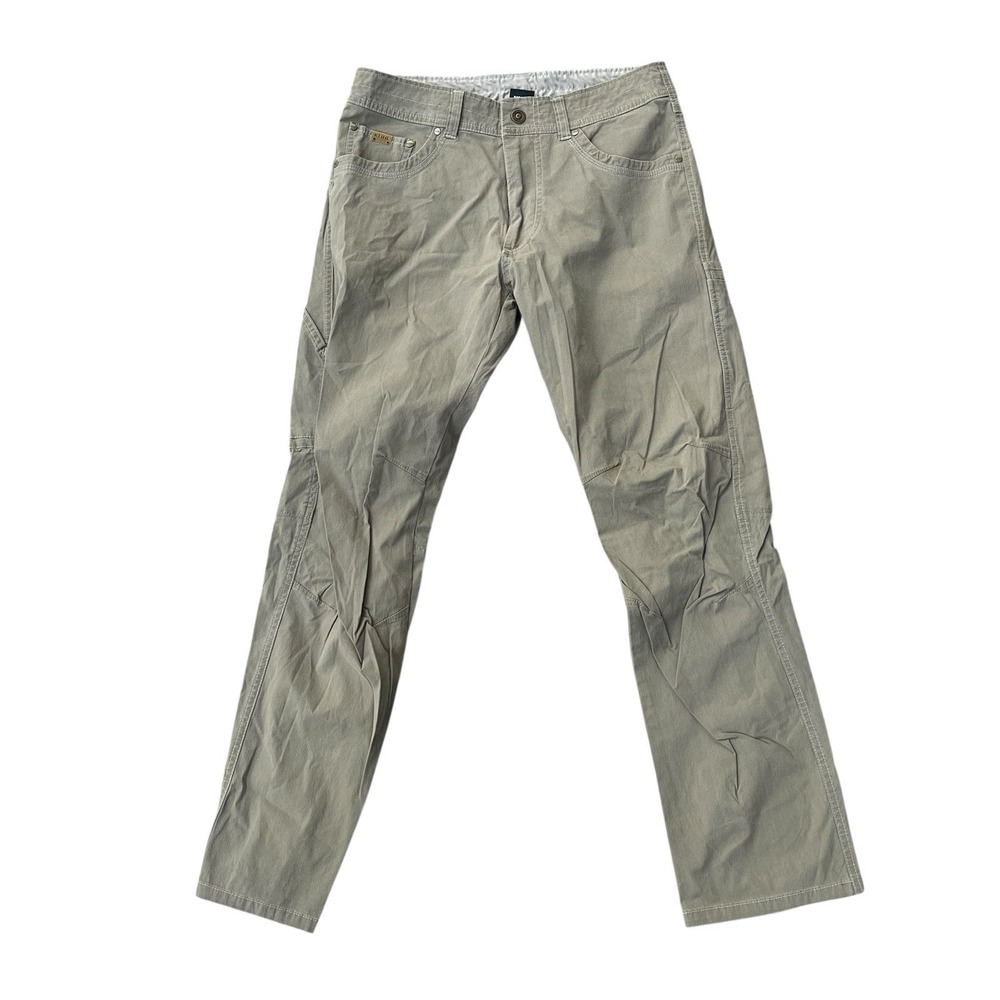 KUHL Revolvr Men's Size 32 X 31 Beige Hiking Pants Cotton‎ Blend Pockets
